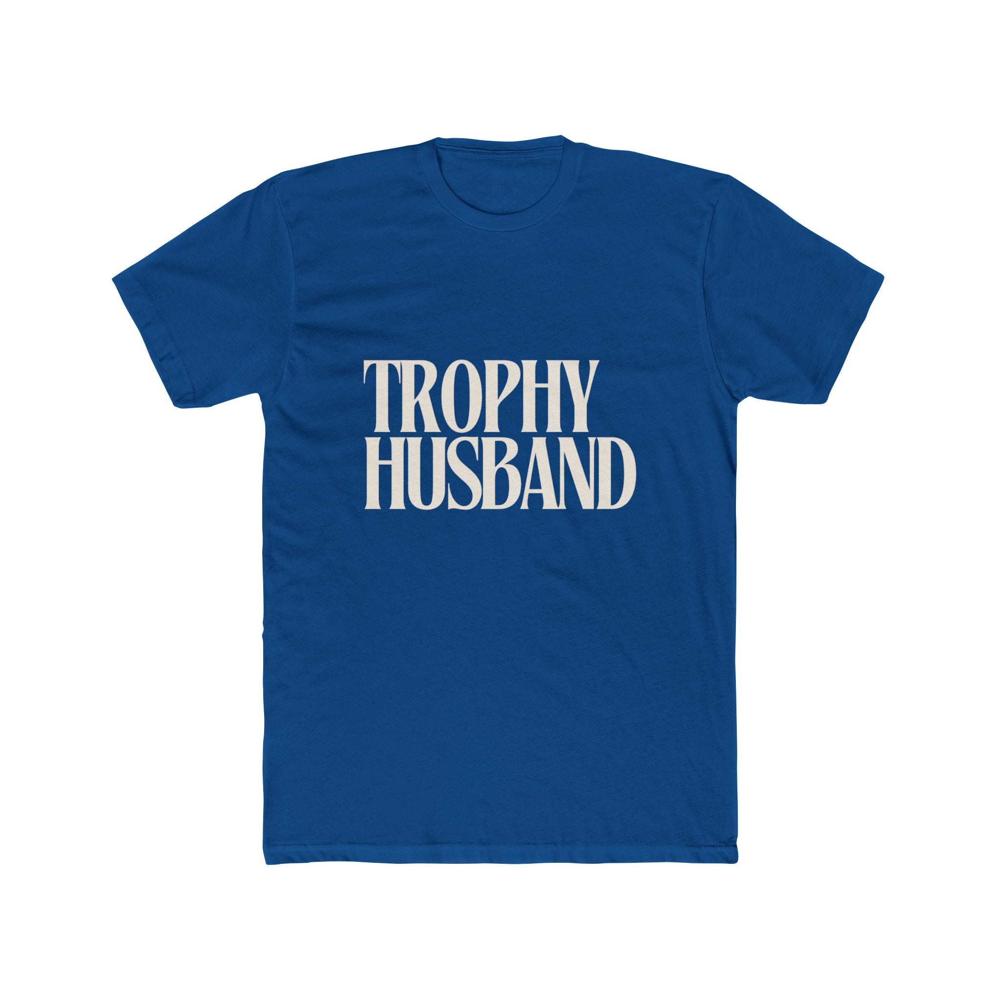 Trophy Husband T‑Shirt — Retro Serif Graphic Tee for Husbands & Grooms