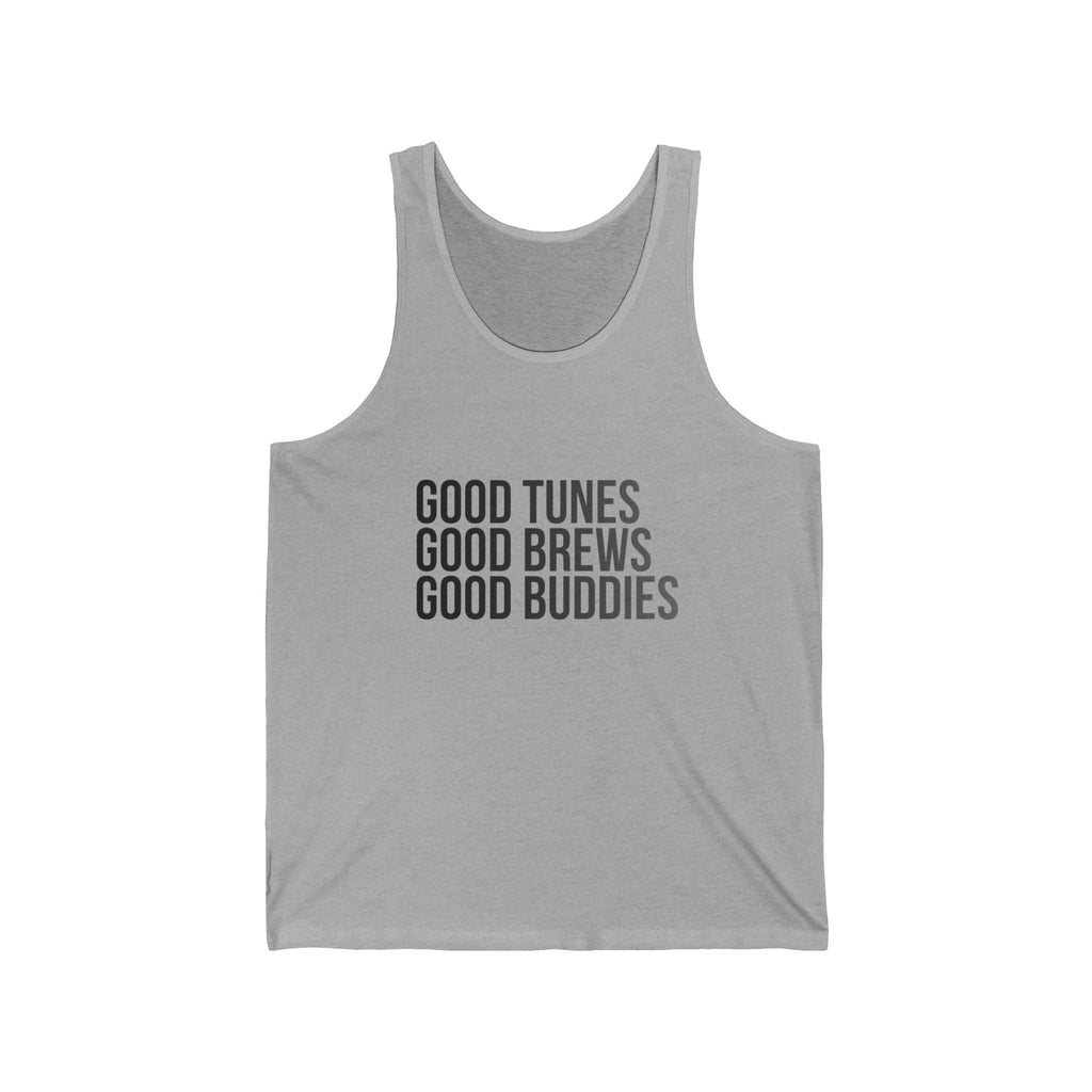 Good Tunes Good Brews Good Buddies Tank Top — Music & Beer Summer Tank