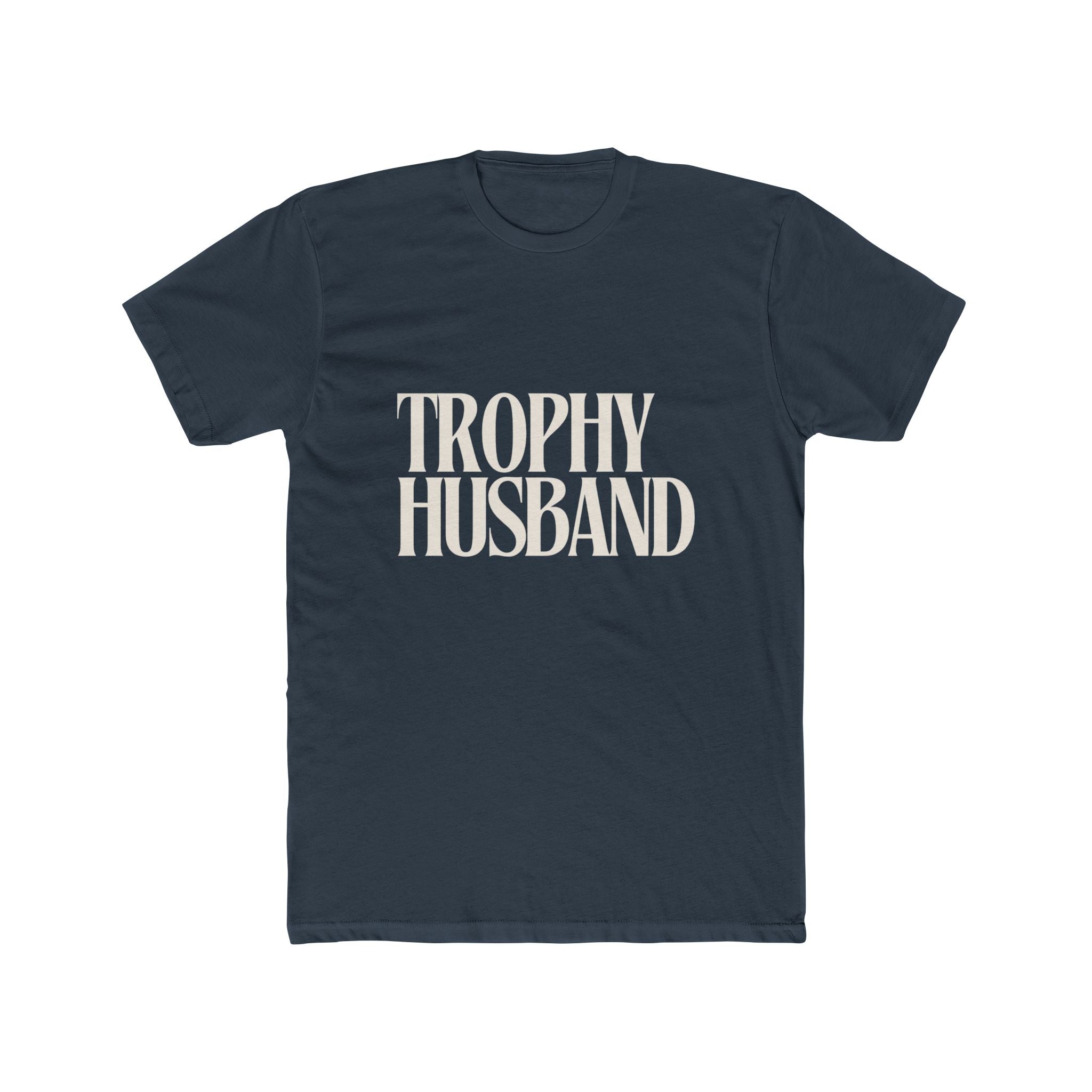 Trophy Husband T‑Shirt — Retro Serif Graphic Tee for Husbands & Grooms