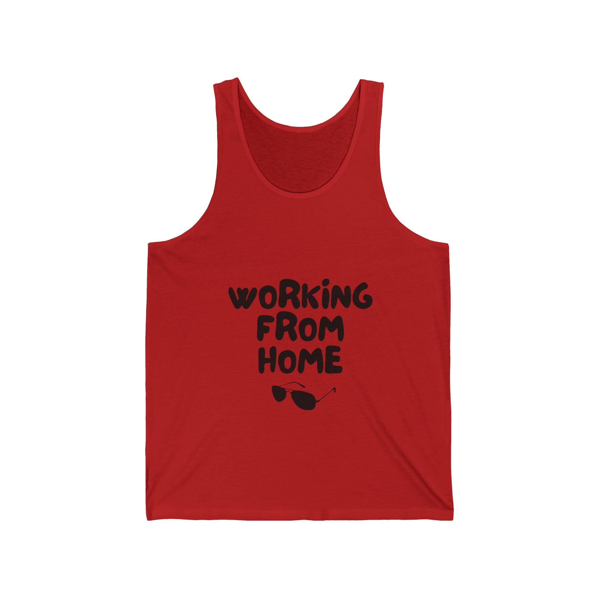 Working From Home Tank Top — Casual Remote Work Graphic Tank