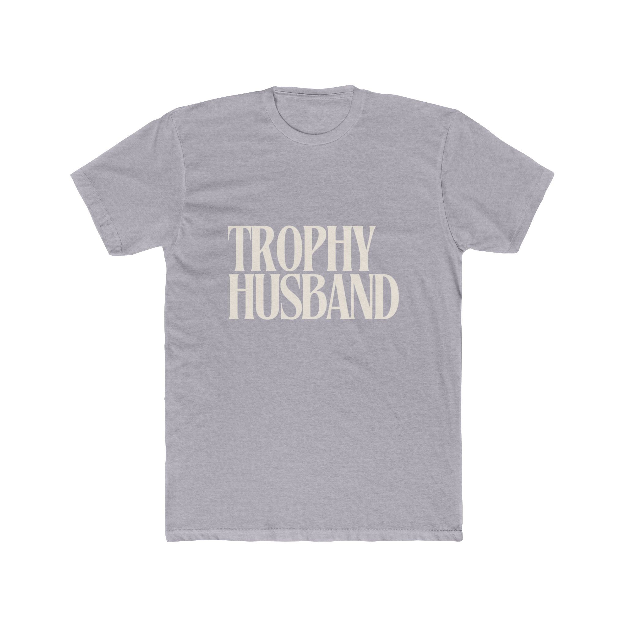 Trophy Husband T‑Shirt — Retro Serif Graphic Tee for Husbands & Grooms