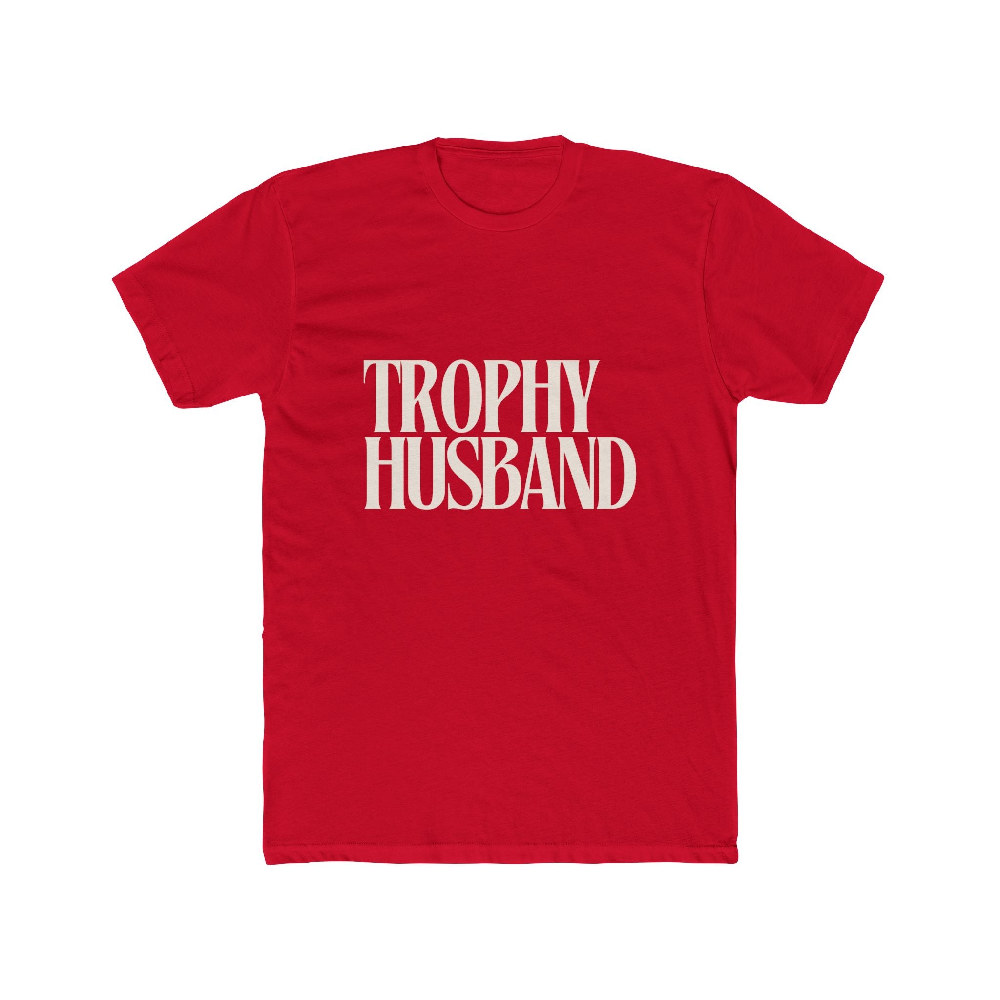 Trophy Husband T‑Shirt — Retro Serif Graphic Tee for Husbands & Grooms