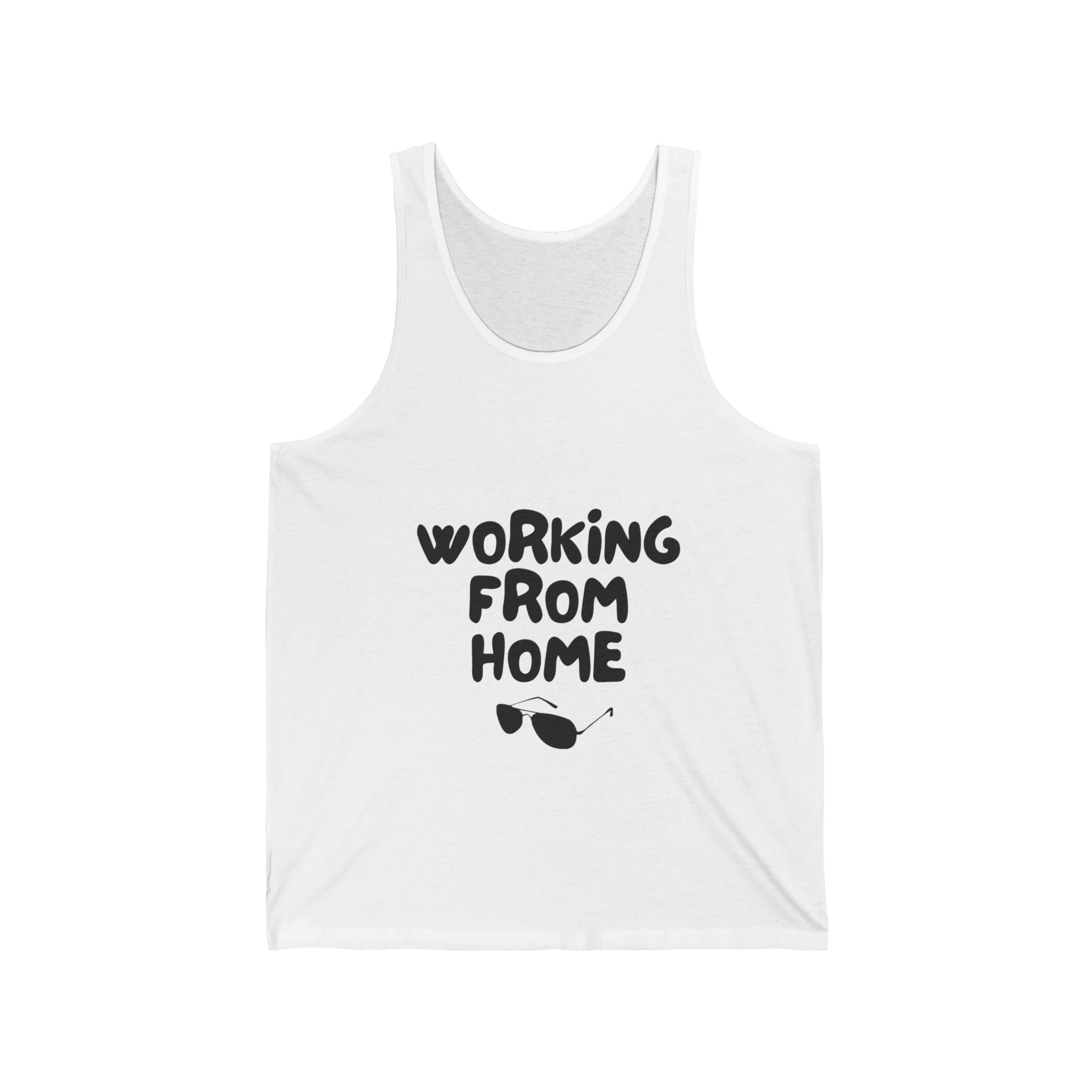 Working From Home Tank Top — Casual Remote Work Graphic Tank