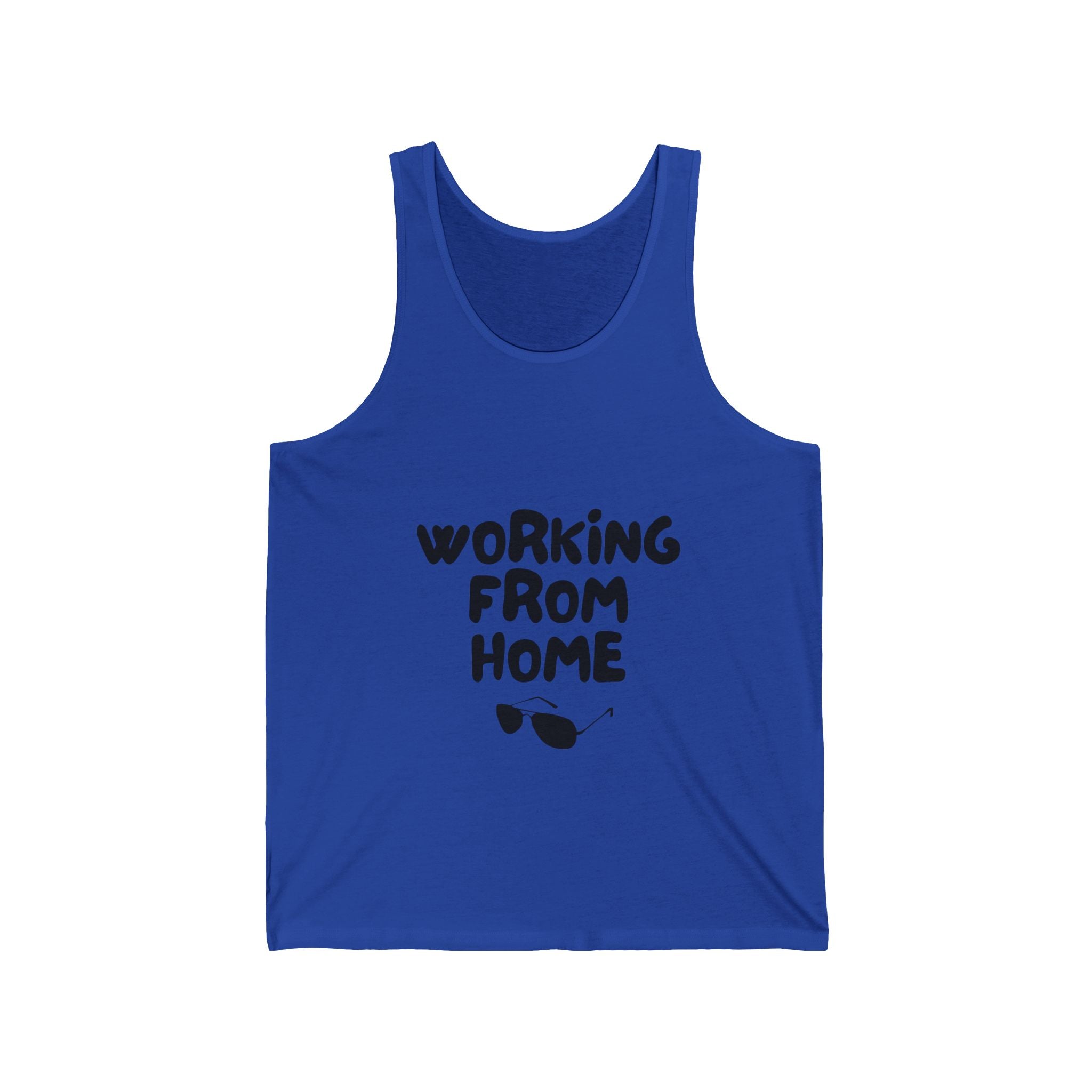 Working From Home Tank Top — Casual Remote Work Graphic Tank