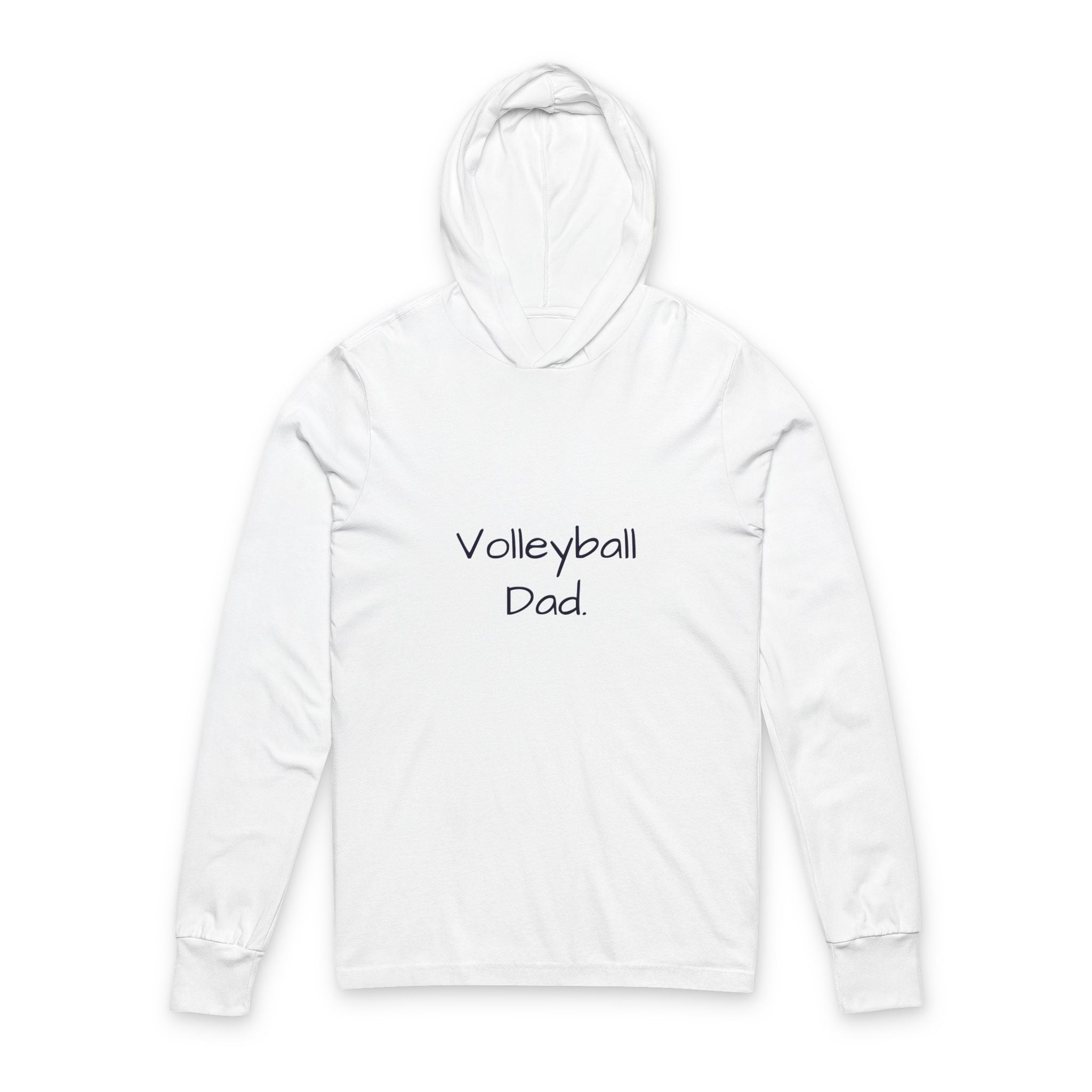 Volleyball Dad Hooded Long-Sleeve Tee — Lightweight Volleyball Dad Shirt