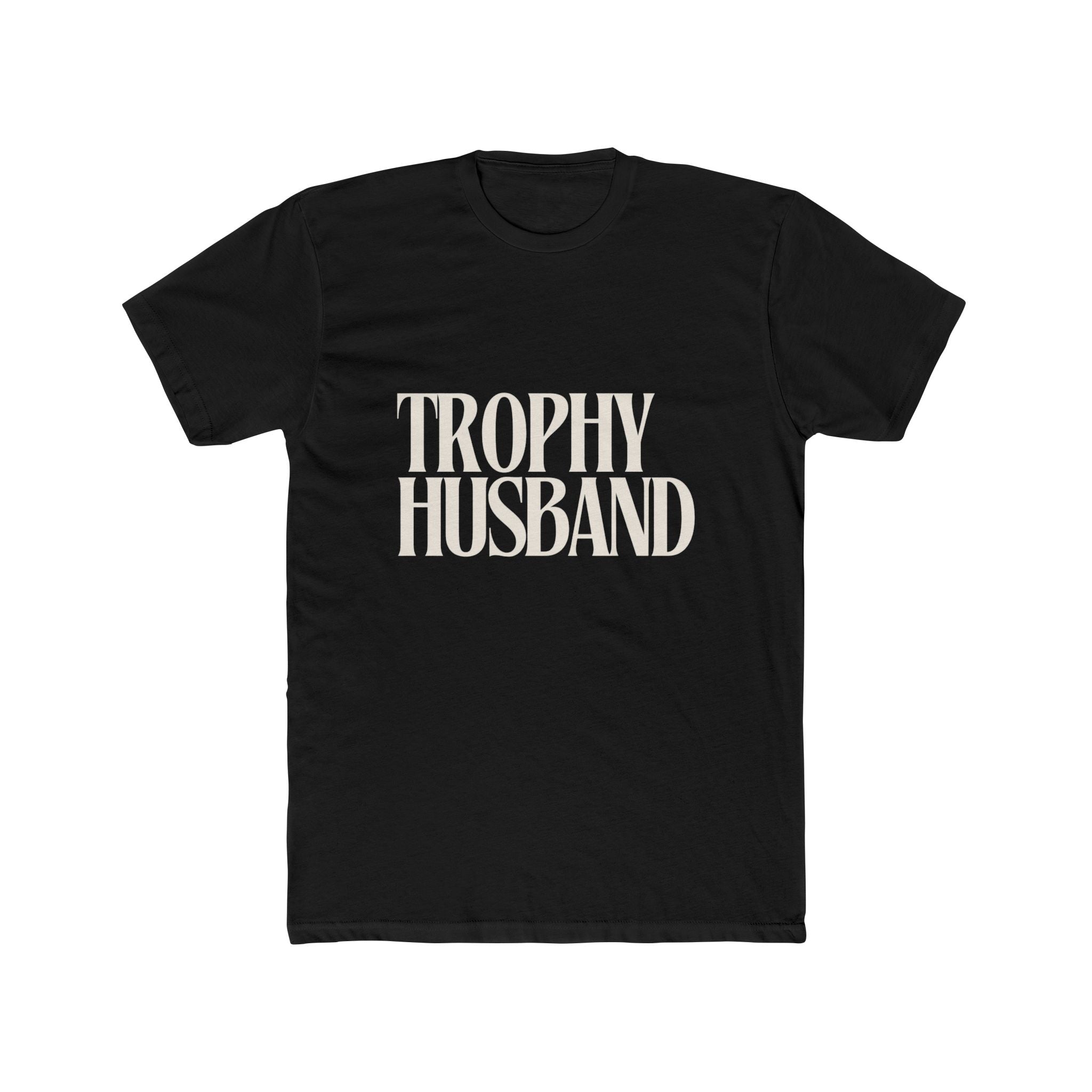 Trophy Husband T‑Shirt — Retro Serif Graphic Tee for Husbands & Grooms