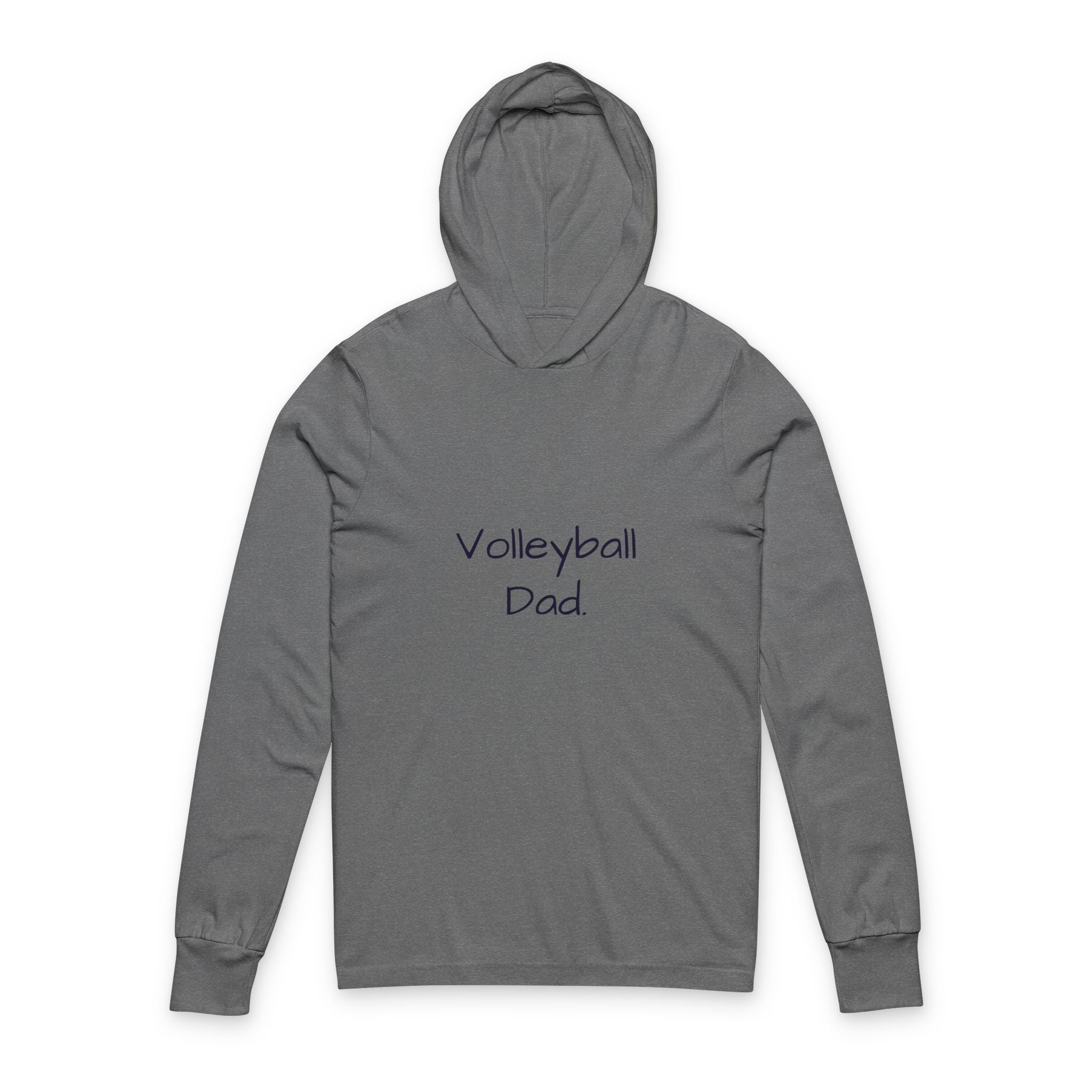 Volleyball Dad Hooded Long-Sleeve Tee — Lightweight Volleyball Dad Shirt