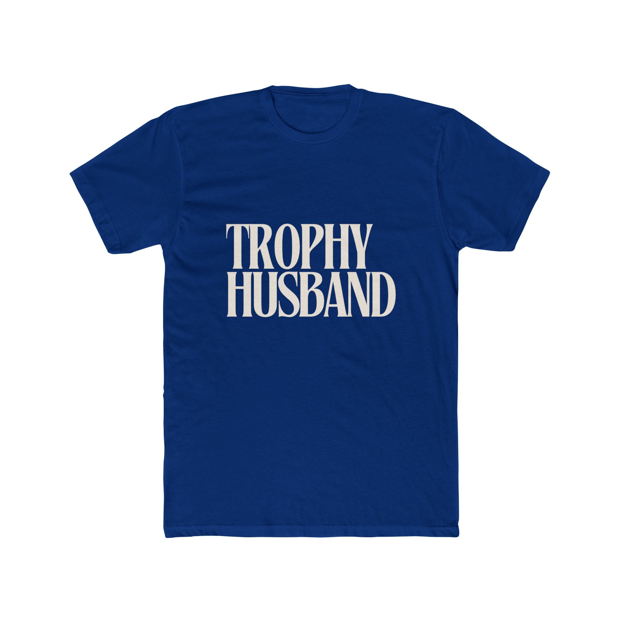 Trophy Husband T‑Shirt — Retro Serif Graphic Tee for Husbands & Grooms
