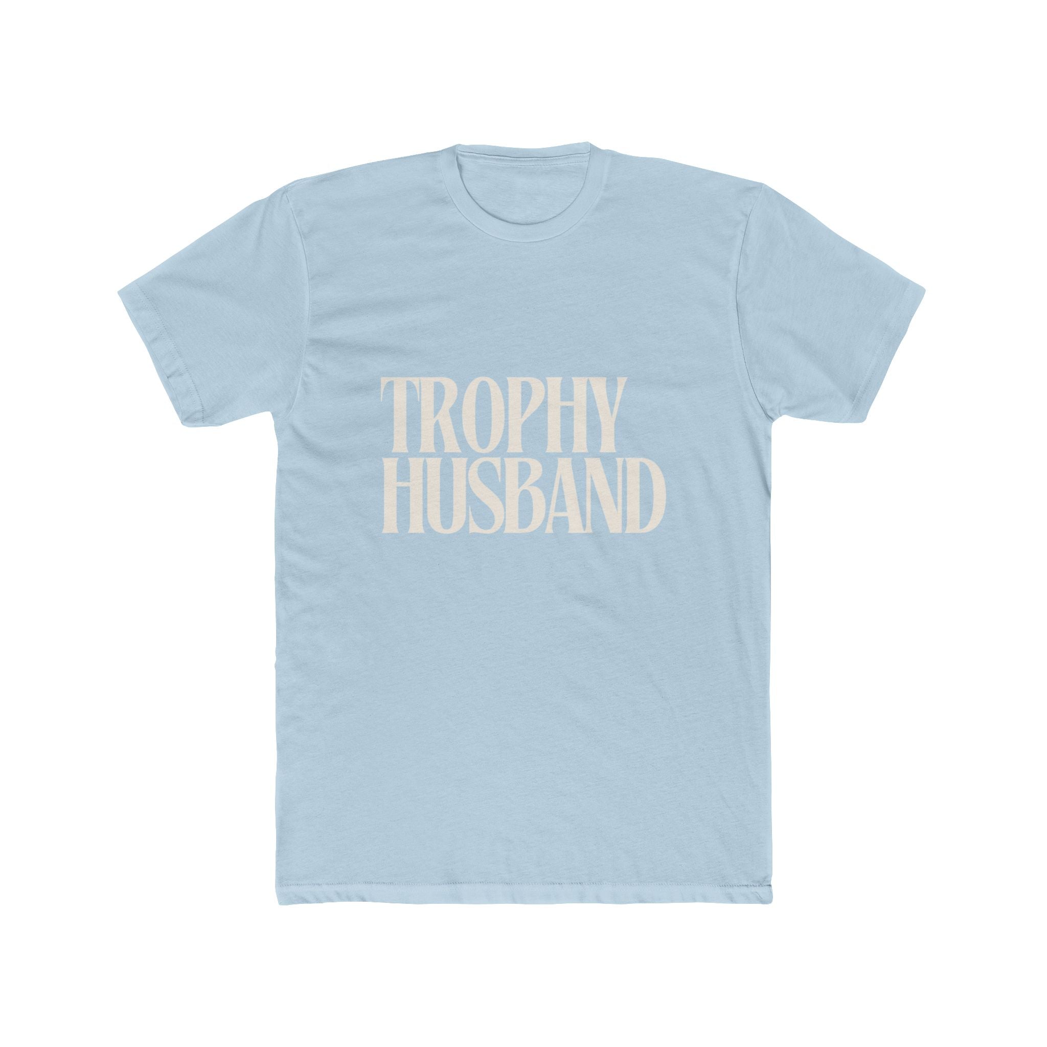 Trophy Husband T‑Shirt — Retro Serif Graphic Tee for Husbands & Grooms