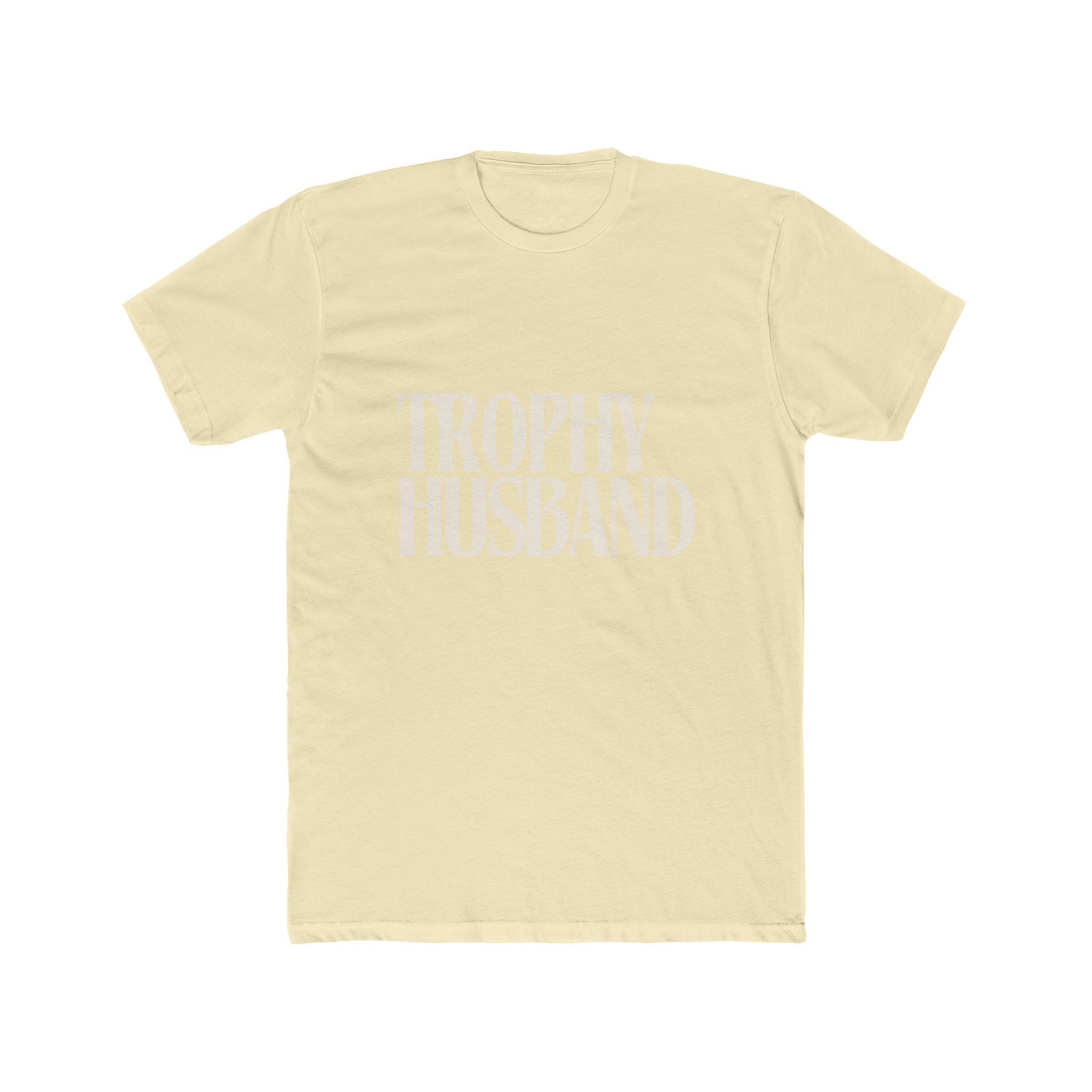 Trophy Husband T‑Shirt — Retro Serif Graphic Tee for Husbands & Grooms