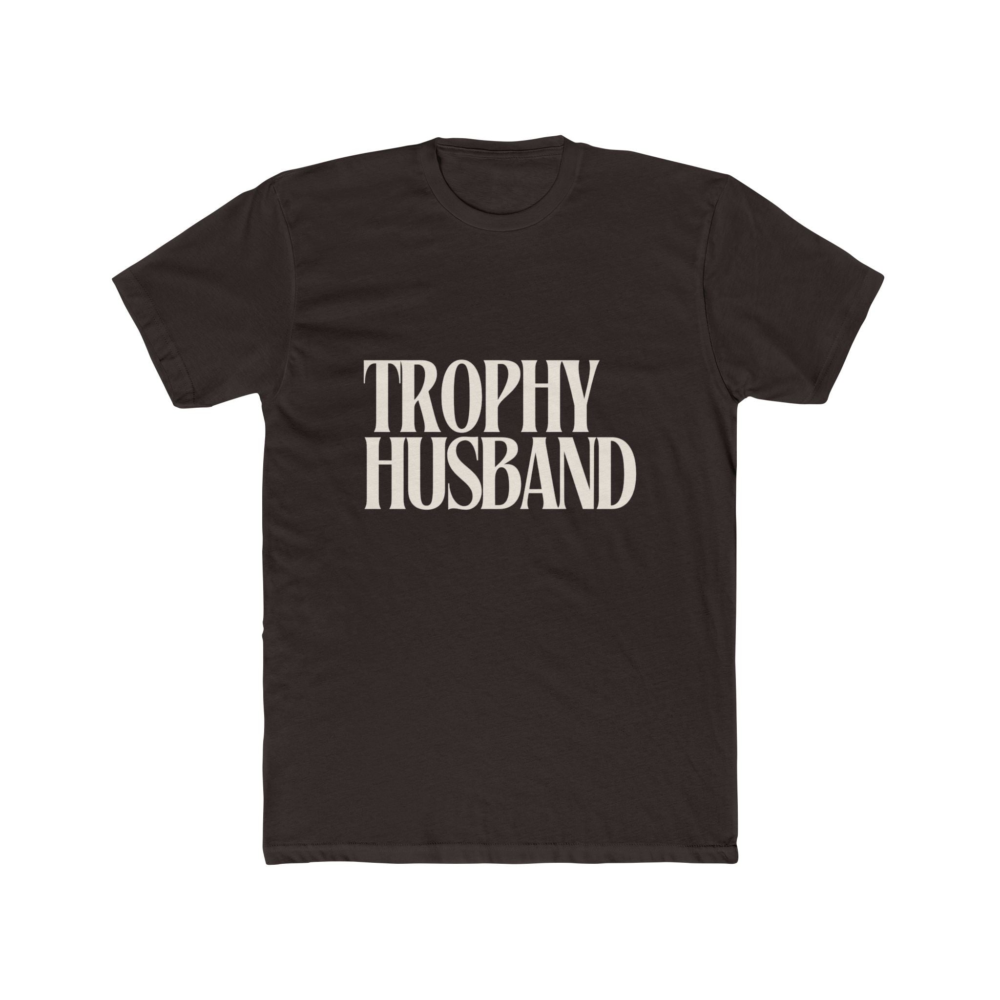 Trophy Husband T‑Shirt — Retro Serif Graphic Tee for Husbands & Grooms