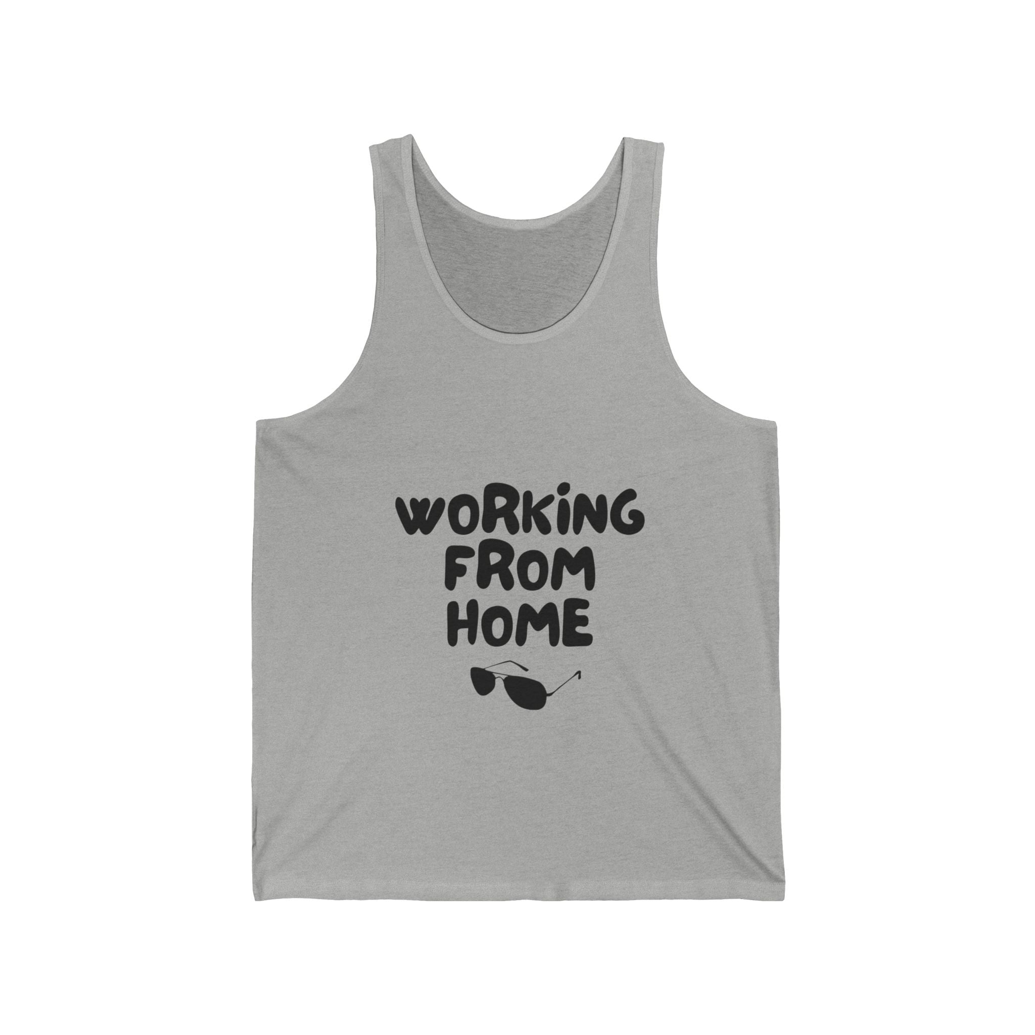 Working From Home Tank Top — Casual Remote Work Graphic Tank